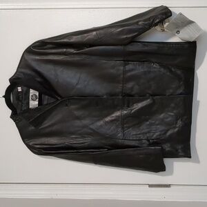 NWT Vintage Stone Mountain black leather jacket